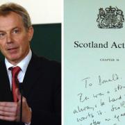 Tony Blair's message to Donald Dewar on a copy of the Scotland Act is completely at odds with recent claims by Labour peer George Foulkes about the Union