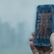 An older phone with a Union flag background is revitalised and given a Saltire after an angel's blessing in Amazon series Good Omens