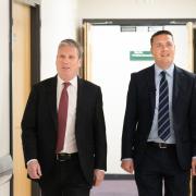Labour leader Keir Starmer (left) with the party's shadow health secretary Wes Streeting