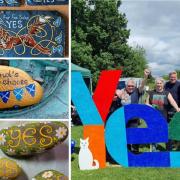 Some Yes Stones volunteers at a stall this year
