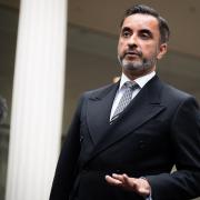 Lawyer Aamer Anwar speaks to the media outside the UK Covid-19 Inquiry at Dorland House in London in June 2023
