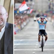 Patrick Harvie joined a protest against trans women's exclusion from the road race which was won by Belgium’s Lotte Kopecky