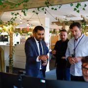 Humza Yousaf visited the Techscaler programme hub in Stirling