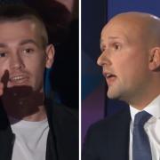 Scottish Conservative activist John White was in the BBC Debate Night audience while SNP MP Stephen Flynn (right) was on the panel