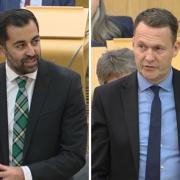 First Minister Humza Yousaf (left) knocked back claims of political meddling from Tory MSP Russell Findlay