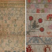 The two samplers were made by Robert Burns' sister Isabella
