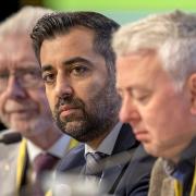 First Minister and SNP leader Humza Yousaf during the first session of the SNP annual conference