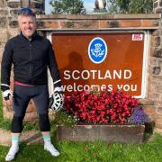 Adrian McCann cycled almost 500 miles for charity