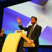First Minister Humza Yousaf made funding commitments on the SNP conference stage