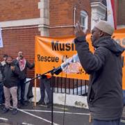 A protester who called for 'jihad' outside the Egyptian Embassy in London last week
