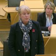 Deputy First Minister Shona Robison speaking in the Scottish Parliament