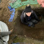 Archaeologists made the discovery during a dig  in the garden of a cottage near Stirling