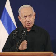 Israeli Prime Minister Benjamin Netanyahu speaks during a press conference