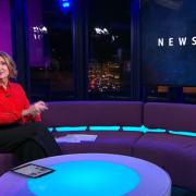 BBC host Victoria Derbyshire presenting Newsnight during a broadcast in late November