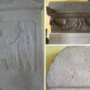 Examples of ancient Greek marbles taken for Lord Elgin and kept in the private collection at Broomhall in Fife