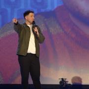 Comedian Paul Black performing in Aberdeen in the show which will be broadcast on the BBC on Christmas Day
