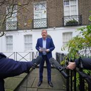 Former Mirror editor Piers Morgan speaks to the media at his home in west London, after a High Court judge ruled that there was 