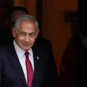 Israeli prime minister Benjamin Netanyahu during a visit to No 10