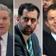 From left: Keir Starmer, Humza Yousaf, and Tony Blair