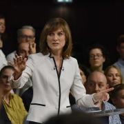 Fiona Bruce presenting an episode of Question Time