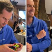 Andy Murray beat his own Rubik's Cube record ahead of his Australian Open match