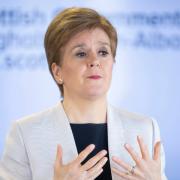 Former first minister Nicola Sturgeon pictured delivering a press conference during the Covid pandemic