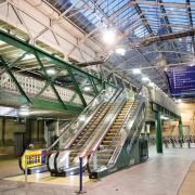 An empty concourse at Edinburgh Waverley train station as rail services to and from Scotland have been suspended