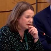 Labour candidate Kirsteen Sullivan pictured speaking at a meeting of West Lothian Council