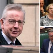 Clockwise from left: Levelling Up Secretary Michael Gove and SNP MPs Philippa Whitford and John Nicolson