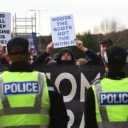 The groups members staged repeated protests in Erskine, Renfrewshire last year over the accommodation of asylum seekers in a hotel in the town.