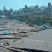 Debris has washed onto the shore creating dangerous conditions