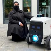 Founder, artificial intelligence and robotics PhD student Ebtehal Alotaibi with the robot