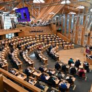The chamber of the Scottish Parliament