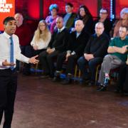Prime Minister Rishi Sunak during GB News' People's Forum, a live questions and answers session