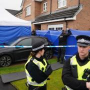 Police erect a forensics tent outside of Nicola Sturgeon's house as part of Operation Branchform