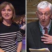 BBC Question Time host Fiona Bruce (left) and Speaker of the Commons Lindsay Hoyle