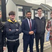 YSI members campaigning with Humza Yousaf in Aberdeen