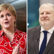 External Affairs Secretary Angus Robertson (right) declined to restate former first minister Nicola Sturgeon's support for a treaty banning nuclear weapons