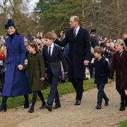Photo taken two days before Christmas 2023 of the Princess of Wales with her children, husband, and Mia Tindall