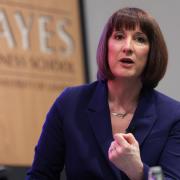 Shadow chancellor Rachel Reeves gives a speech at the Mais lecture held at the Bayes Business School