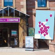 A VisitScotland information centre, and a map showing all of them across the country