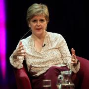 Former first minister Nicola Sturgeon chairing an event at the Aye Write book festival in 2023