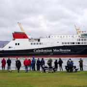 The MV Glen Rosa was launched into the water for the first time at a ceremony on Tuesday