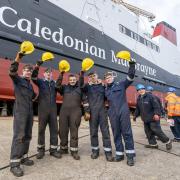 Apprentice shipbuilders were at the Port Glasgow yard for the launch