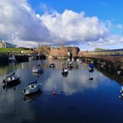 A view across the harbour at Dunbar in East Lothian