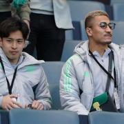 Daizen Maeda at Hampden to watch his teammates in the Scottish Cup semi-finals