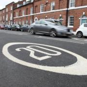 A twenty miles per hour road marking