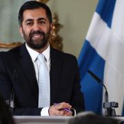 Humza Yousaf speaking at a press conference in Bute House
