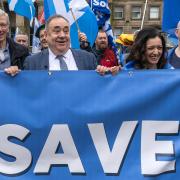 Alba leader Alex Salmond pictured on a Scottish independence march in Glasgow at the weekend