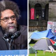 The US philosopher and presidential candidate praised Edinburgh University students for their activism